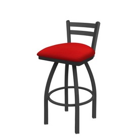 411 Jackie Low Back Swivel Stool with Pewter Finish and Canter Red Seat, AGS-41125PW011 411 Jackie Low Back Swivel Stool with Pewter Finish and Canter Red Seat, AGS-41125PW011