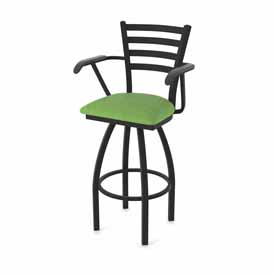 415 Jackie with Arms Swivel Stool with Black Wrinkle Finish and Graph Parrot Seat, AGS-41525BW015 415 Jackie with Arms Swivel Stool with Black Wrinkle Finish and Graph Parrot Seat, AGS-41525BW015