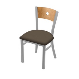 630 Voltaire 18" Chair with Anodized Nickel Finish, Medium Back, and Canter Earth Seat, 63018ANMedMplB006