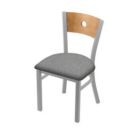 630 Voltaire 18" Chair with Anodized Nickel Finish, Medium Back, and Graph Alpine Seat, 63018ANMedMplB020