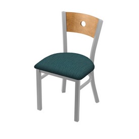 630 Voltaire 18" Chair with Anodized Nickel Finish, Medium Back, and Graph Tidal Seat, 63018ANMedMplB022