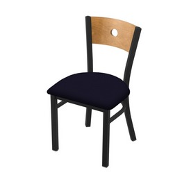 630 Voltaire 18" Chair with Black Wrinkle Finish, Medium Back, and Canter Twilight Seat, 63018BWMedMplB002