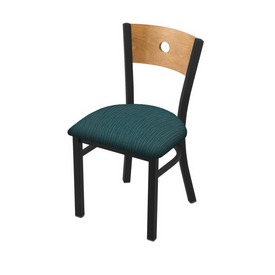 630 Voltaire 18" Chair with Black Wrinkle Finish, Medium Back, and Graph Tidal Seat, 63018BWMedMplB022