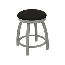802 Misha 18" Swivel Vanity Stool with Anodized Nickel Finish and Canter Espresso Seat, 80218AN003