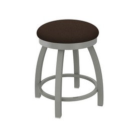 802 Misha 18" Swivel Vanity Stool with Anodized Nickel Finish and Rein Coffee Seat, 80218AN025