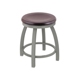 802 Misha 18" Swivel Vanity Stool with Anodized Nickel Finish and Dark Cherry Maple Seat, 80218ANDCMpl