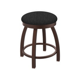 802 Misha 18" Swivel Vanity Stool with Bronze Finish and Graph Coal Seat, 80218BZ018