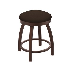 802 Misha 18" Swivel Vanity Stool with Bronze Finish and Rein Coffee Seat, 80218BZ025