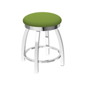 802 Misha 18" Swivel Vanity Stool with Chrome Finish and Canter Kiwi Green Seat, 80218CH009
