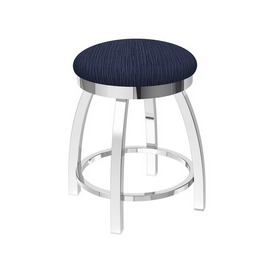802 Misha 18" Swivel Vanity Stool with Chrome Finish and Graph Anchor Seat, 80218CH014