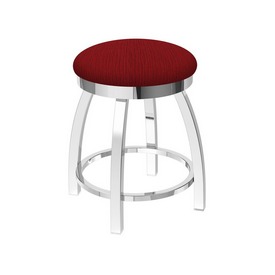 802 Misha 18" Swivel Vanity Stool with Chrome Finish and Graph Ruby Seat, 80218CH016