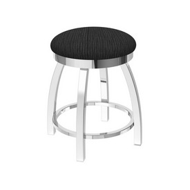 802 Misha 18" Swivel Vanity Stool with Chrome Finish and Graph Coal Seat, 80218CH018