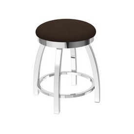 802 Misha 18" Swivel Vanity Stool with Chrome Finish and Rein Coffee Seat, 80218CH025
