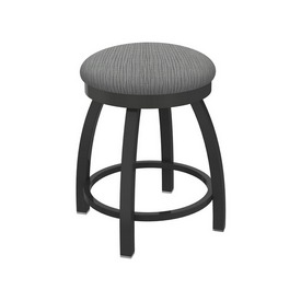 802 Misha 18" Swivel Vanity Stool with Pewter Finish and Graph Alpine Seat, 80218PW020