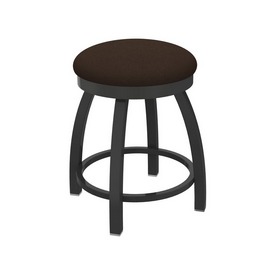 802 Misha 18" Swivel Vanity Stool with Pewter Finish and Rein Coffee Seat, 80218PW025