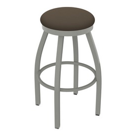 802 Misha Swivel Stool with Anodized Nickel Finish and Canter Earth Seat, AGS-80225AN006 802 Misha Swivel Stool with Anodized Nickel Finish and Canter Earth Seat, AGS-80225AN006