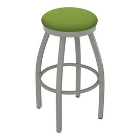 802 Misha Swivel Stool with Anodized Nickel Finish and Canter Kiwi Green Seat, AGS-80225AN009 802 Misha Swivel Stool with Anodized Nickel Finish and Canter Kiwi Green Seat, AGS-80225AN009