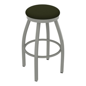 802 Misha Swivel Stool with Anodized Nickel Finish and Canter Pine Seat, AGS-80225AN010 802 Misha Swivel Stool with Anodized Nickel Finish and Canter Pine Seat, AGS-80225AN010