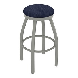 802 Misha Swivel Stool with Anodized Nickel Finish and Graph Anchor Seat, AGS-80225AN014 802 Misha Swivel Stool with Anodized Nickel Finish and Graph Anchor Seat, AGS-80225AN014