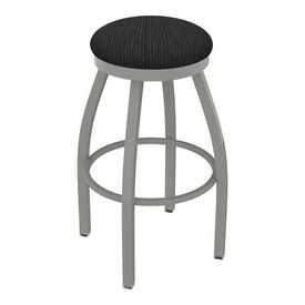 802 Misha Swivel Stool with Anodized Nickel Finish and Graph Coal Seat, AGS-80225AN018 802 Misha Swivel Stool with Anodized Nickel Finish and Graph Coal Seat, AGS-80225AN018