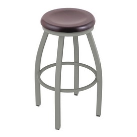 802 Misha Swivel Stool with Anodized Nickel Finish and Dark Cherry Maple Seat, AGS-80225ANDCMpl 802 Misha Swivel Stool with Anodized Nickel Finish and Dark Cherry Maple Seat, AGS-80225ANDCMpl