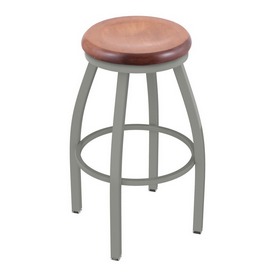 802 Misha Swivel Stool with Anodized Nickel Finish and Medium Maple Seat, AGS-80225ANMedMpl 802 Misha Swivel Stool with Anodized Nickel Finish and Medium Maple Seat, AGS-80225ANMedMpl