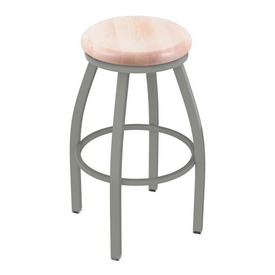 802 Misha Swivel Stool with Anodized Nickel Finish and Natural Maple Seat, AGS-80225ANNatMpl 802 Misha Swivel Stool with Anodized Nickel Finish and Natural Maple Seat, AGS-80225ANNatMpl