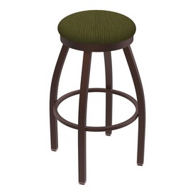 802 Misha Swivel Stool with Bronze Finish and Graph Parrot Seat, AGS-80225BZ015
