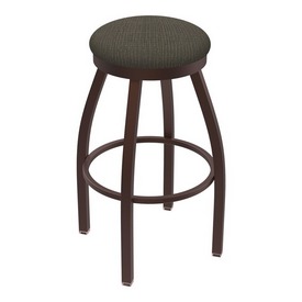 802 Misha Swivel Stool with Bronze Finish and Graph Chalice Seat, AGS-80225BZ019
