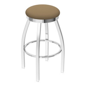 802 Misha Swivel Stool with Chrome Finish and Canter Sand Seat, AGS-80225CH013 802 Misha Swivel Stool with Chrome Finish and Canter Sand Seat, AGS-80225CH013