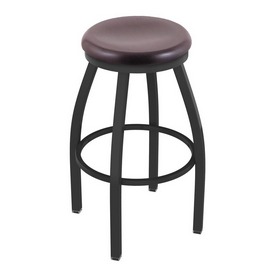 802 Misha Swivel Stool with Pewter Finish and Dark Cherry Oak Seat, AGS-80225PWDCOak 802 Misha Swivel Stool with Pewter Finish and Dark Cherry Oak Seat, AGS-80225PWDCOak