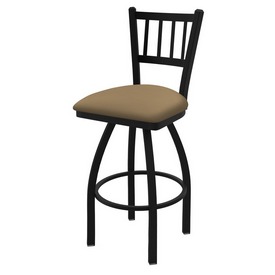 810 Contessa Swivel Stool with Black Wrinkle Finish and Canter Sand Seat, AGS-81025BW013 810 Contessa Swivel Stool with Black Wrinkle Finish and Canter Sand Seat, AGS-81025BW013