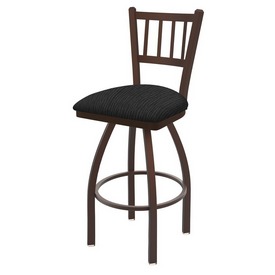 810 Contessa Swivel Stool with Bronze Finish and Graph Coal Seat, AGS-81025BZ018 810 Contessa Swivel Stool with Bronze Finish and Graph Coal Seat, AGS-81025BZ018