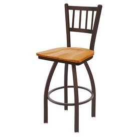 810 Contessa Swivel Stool with Bronze Finish and Medium Oak Seat, AGS-81025BZMedOak 810 Contessa Swivel Stool with Bronze Finish and Medium Oak Seat, AGS-81025BZMedOak
