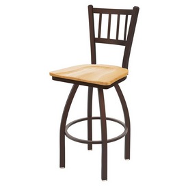 810 Contessa Swivel Stool with Bronze Finish and Natural Oak Seat, AGS-81025BZNatOak 810 Contessa Swivel Stool with Bronze Finish and Natural Oak Seat, AGS-81025BZNatOak