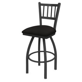 810 Contessa Swivel Stool with Pewter Finish and Canter Espresso Seat, AGS-81025PW003 810 Contessa Swivel Stool with Pewter Finish and Canter Espresso Seat, AGS-81025PW003