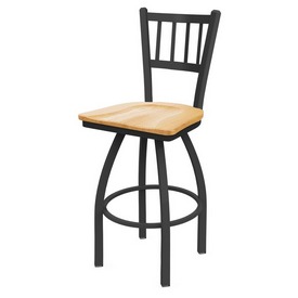 810 Contessa Swivel Stool with Pewter Finish and Natural Oak Seat, AGS-81025PWNatOak 810 Contessa Swivel Stool with Pewter Finish and Natural Oak Seat, AGS-81025PWNatOak