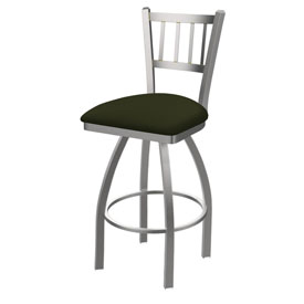 810 Contessa Swivel Stool with Stainless Finish and Canter Pine Seat, AGS-81025SS010 810 Contessa Swivel Stool with Stainless Finish and Canter Pine Seat, AGS-81025SS010