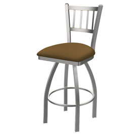 810 Contessa Swivel Stool with Stainless Finish and Canter Saddle Seat, AGS-81025SS012 810 Contessa Swivel Stool with Stainless Finish and Canter Saddle Seat, AGS-81025SS012