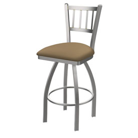 810 Contessa Swivel Stool with Stainless Finish and Canter Sand Seat, AGS-81025SS013 810 Contessa Swivel Stool with Stainless Finish and Canter Sand Seat, AGS-81025SS013