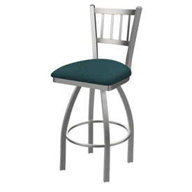 810 Contessa Swivel Stool with Stainless Finish and Graph Tidal Seat, AGS-81025SS022 810 Contessa Swivel Stool with Stainless Finish and Graph Tidal Seat, AGS-81025SS022