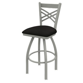 820 Catalina Swivel Stool with Anodized Nickel Finish and Canter Espresso Seat, AGS-82025AN003 820 Catalina Swivel Stool with Anodized Nickel Finish and Canter Espresso Seat, AGS-82025AN003