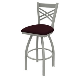 820 Catalina Swivel Stool with Anodized Nickel Finish and Canter Bordeaux Seat, AGS-82025AN005 820 Catalina Swivel Stool with Anodized Nickel Finish and Canter Bordeaux Seat, AGS-82025AN005