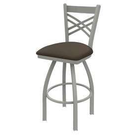 820 Catalina Swivel Stool with Anodized Nickel Finish and Canter Earth Seat, AGS-82025AN006 820 Catalina Swivel Stool with Anodized Nickel Finish and Canter Earth Seat, AGS-82025AN006