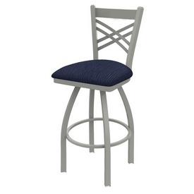 820 Catalina Swivel Stool with Anodized Nickel Finish and Graph Anchor Seat, AGS-82025AN014 820 Catalina Swivel Stool with Anodized Nickel Finish and Graph Anchor Seat, AGS-82025AN014
