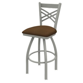 820 Catalina Swivel Stool with Anodized Nickel Finish and Rein Thatch Seat, AGS-82025AN026 820 Catalina Swivel Stool with Anodized Nickel Finish and Rein Thatch Seat, AGS-82025AN026