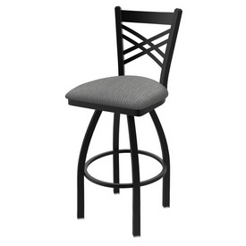 820 Catalina 36" Swivel Bar Stool with Black Wrinkle Finish and Graph Alpine Seat, 82036BW020