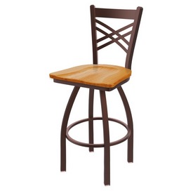 820 Catalina Swivel Stool with Bronze Finish and Medium Oak Seat, AGS-82025BZMedOak 820 Catalina Swivel Stool with Bronze Finish and Medium Oak Seat, AGS-82025BZMedOak