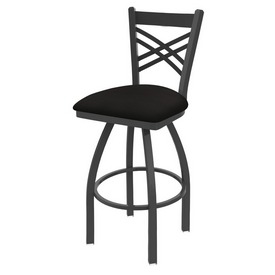 820 Catalina Swivel Stool with Pewter Finish and Canter Espresso Seat, AGS-82025PW003 820 Catalina Swivel Stool with Pewter Finish and Canter Espresso Seat, AGS-82025PW003