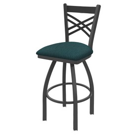 820 Catalina Swivel Stool with Pewter Finish and Graph Tidal Seat, AGS-82025PW022 820 Catalina Swivel Stool with Pewter Finish and Graph Tidal Seat, AGS-82025PW022